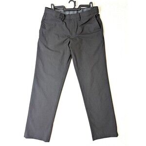 JM Haggar Mens Black Chino Dress Pants Flat Front Modern Style Slim Fit 36x30